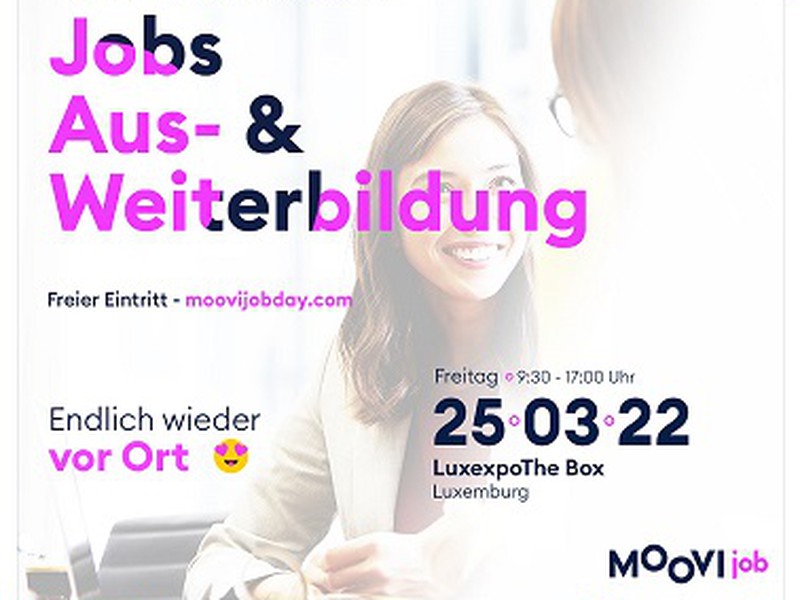 Die 12. Auflage der größten Messe für Jobs, Aus- und Weiterbildung und Karriere in Luxemburg findet endlich wieder vor Ort statt!