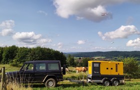Mit dem Hubschrauber auf der Suche nach Rohstoffen im Erzgebirge