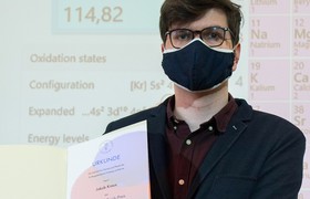 Jakob Kraus erhält Ferdinand-Reich-Preis der Fakultät für Chemie und Physik