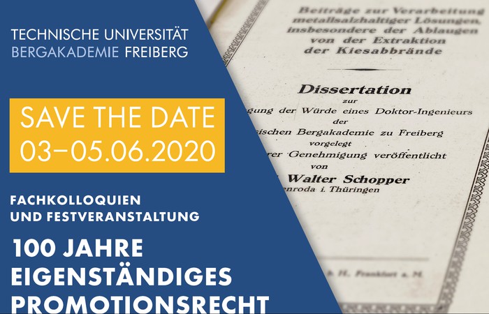 Ab jetzt: Voranmeldung zu Feierlichkeiten 100 Jahre eigenständiges Promotionsrecht
